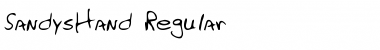 SandysHand Regular Font Title Preview