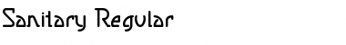 Sanitary Regular Regular Font Title Preview