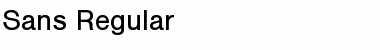 Sans Regular Font Title Preview