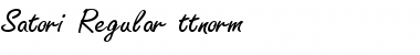 Satori Regular Font Title Preview