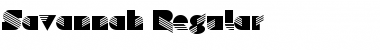 Savannah Regular Font Title Preview