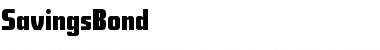 SavingsBond Regular Font Title Preview
