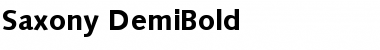 Saxony-DemiBold Regular Font Title Preview