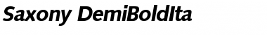 Saxony-DemiBoldIta Regular Font Title Preview