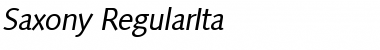 Saxony-RegularIta Regular Font Title Preview