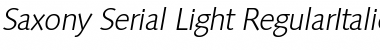 Saxony-Serial-Light RegularItalic Font Title Preview