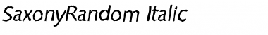 SaxonyRandom Italic Font Title Preview