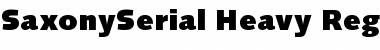 SaxonySerial-Heavy Regular Font Title Preview