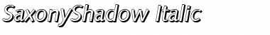 SaxonyShadow Italic Font Title Preview
