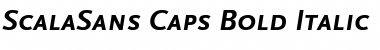 ScalaSans Caps Bold Italic Font Title Preview