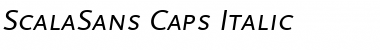 ScalaSans Caps Italic Font Title Preview
