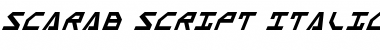 Scarab Script Italic Italic Font Title Preview