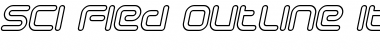 Sci Fied Outline Italic Font Title Preview