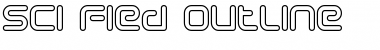 Sci Fied Outline Regular Font Title Preview