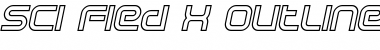 Sci Fied X Outline Italic Font Title Preview