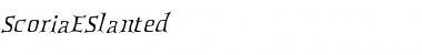 ScoriaESlanted Regular Font Title Preview