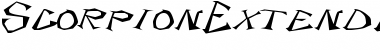 ScorpionExtended Regular Font Title Preview