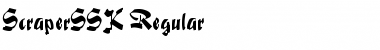 ScraperSSK Regular Font Title Preview