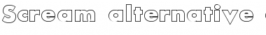 Scream alternative outlined Regular Font Title Preview