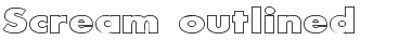 Scream outlined Regular Font Title Preview