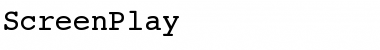 ScreenPlay Regular Font Title Preview