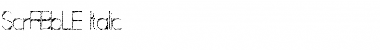ScrFIBbLE Italic Font Title Preview