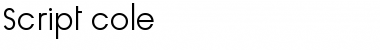 Script cole Regular Font Title Preview