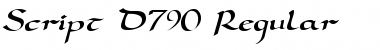 Script-D790 Regular Font Title Preview