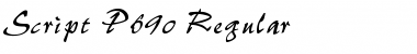 Script-P690 Regular Font Title Preview