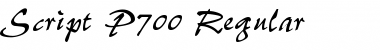 Script-P700 Regular Font Title Preview