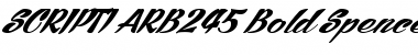 SCRIPT1 ARB245 Bold Spenceria Normal Font Title Preview