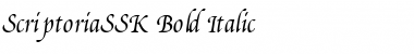 ScriptoriaSSK Bold Italic Font Title Preview
