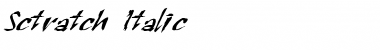 Sctratch Italic Font Title Preview