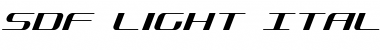 SDF Light Italic Light Italic Font Title Preview