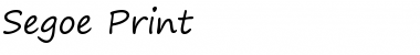 Segoe Print Regular Font Title Preview
