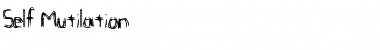 Self Mutilation Regular Font Title Preview