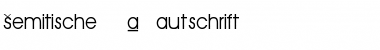 Semitische Lautschrift Regular Font Title Preview