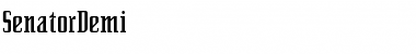 SenatorDemi Regular Font Title Preview