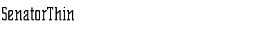 SenatorThin Regular Font Title Preview