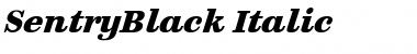 SentryBlack Italic Font Title Preview
