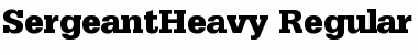 SergeantHeavy Regular Font Title Preview