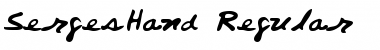 SergesHand Regular Font Title Preview
