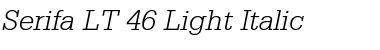 Serifa LT 45 Light Italic Font Title Preview