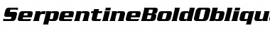SerpentineBoldOblique Regular Font Title Preview