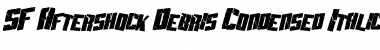 SF Aftershock Debris Condensed Italic Font Title Preview