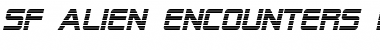 SF Alien Encounters Italic Font Title Preview