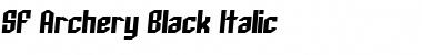 SF Archery Black Italic Font Title Preview