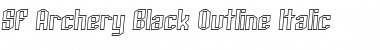 SF Archery Black Outline Italic Font Title Preview