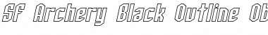 SF Archery Black Outline Oblique Font Title Preview