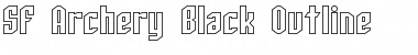 SF Archery Black Outline Regular Font Title Preview